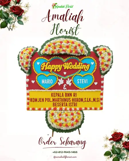 Papan Bunga Pernikahan Surutanga
